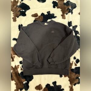 ALO Yoga Black Crewneck Sweatshirt
